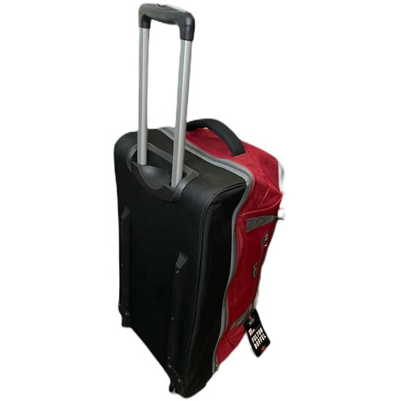 DOCKERS Red Rolling Duffel Bag - 22inch 5 Pocket Fulton Duffel X-Large - Picture 6 of 6